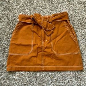 Super Cute High Waisted Wild Fable Light Brown Mini Skirt with Belt!